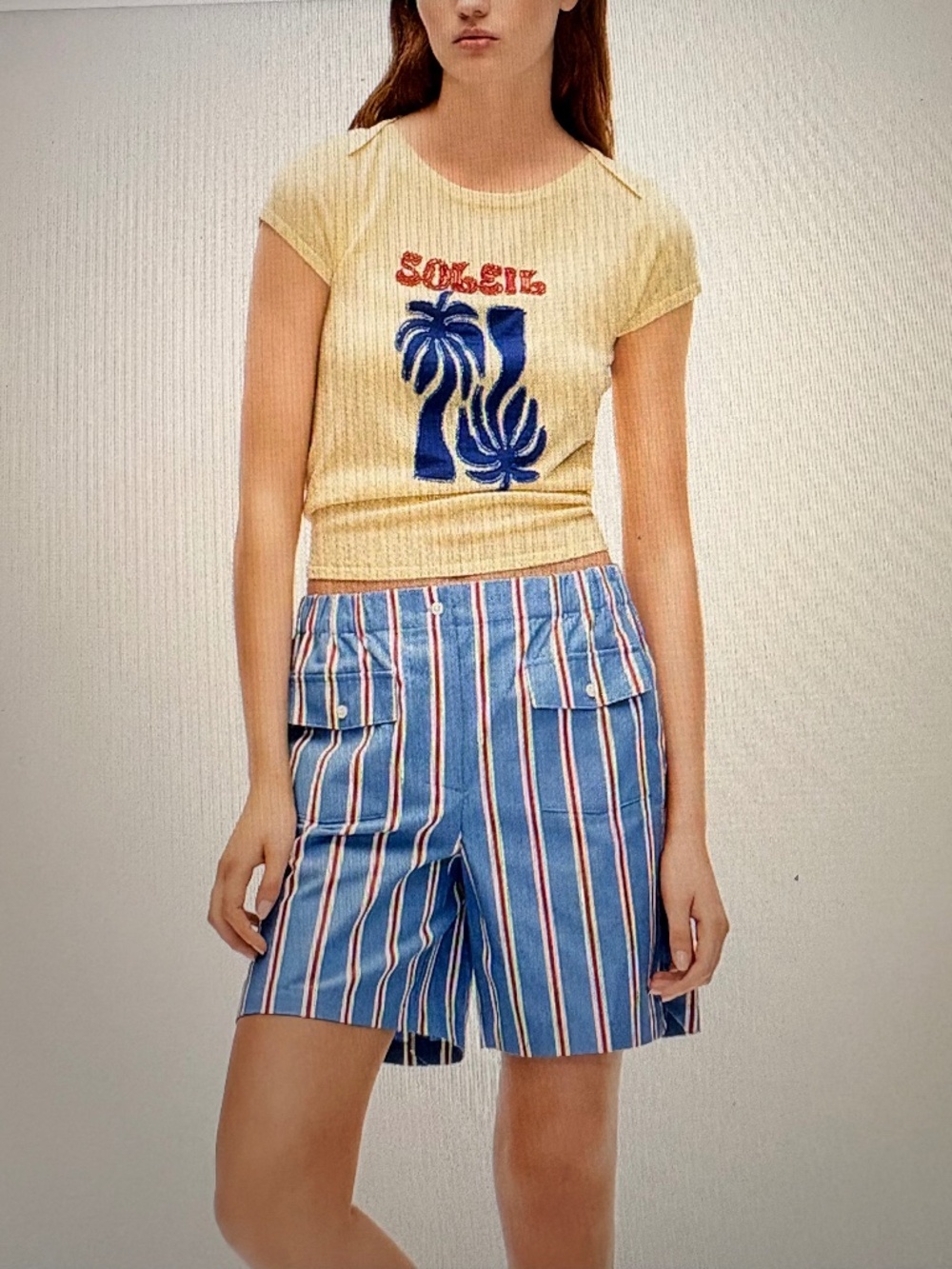 NWT J Crew Long boxer short in oxford stripe